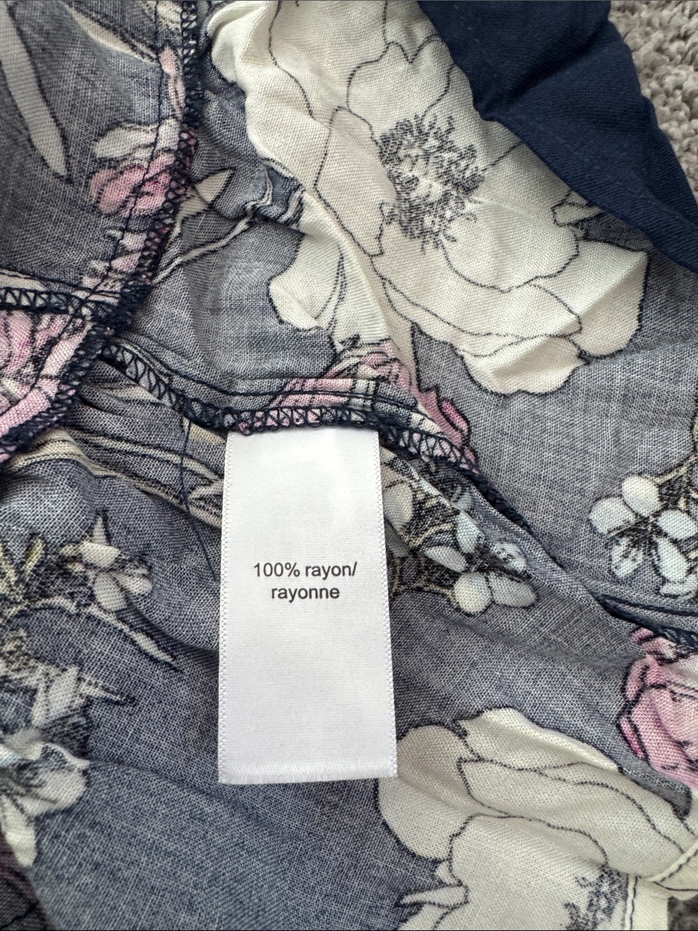 Maurices Navy Floral V-Neck Spaghetti Strap Mini Dress - NWT - Picture 7 of 7